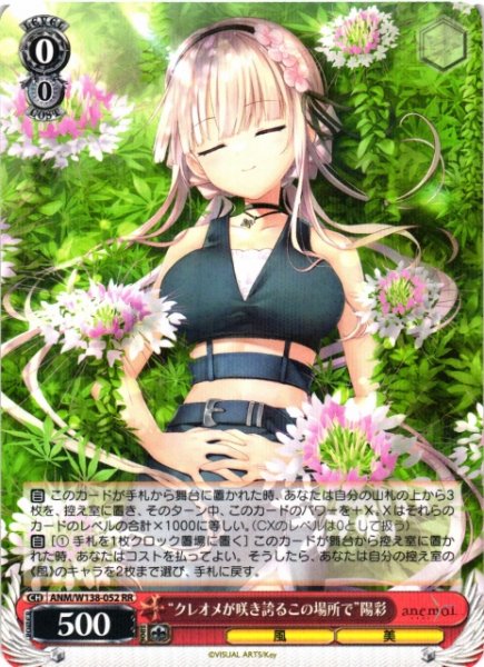 画像1: 【WS】※プレイ用特価品※“クレオメが咲き誇るこの場所で”陽彩【RR】ANM/W138-052 (1)