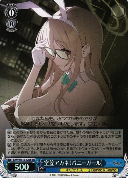 画像1: 【WS】室笠アカネ(バニーガール)【SR】BAV/W112-120S (1)