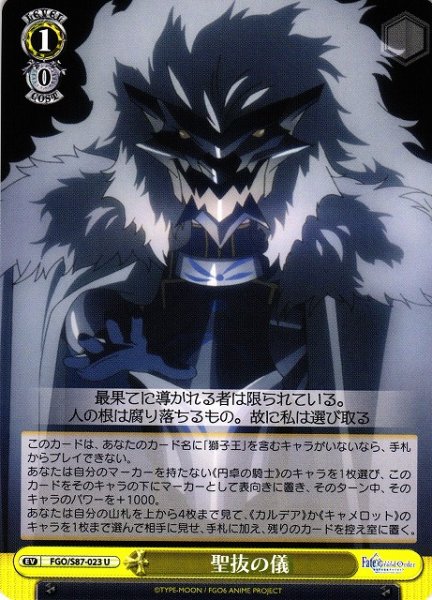 画像1: 【WS】聖抜の儀【U】FGO/S87-023 (1)