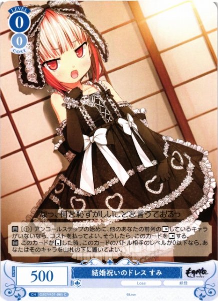 画像1: 【WSR】結婚祝いのドレス すみ【C】OS07/R07-085 (1)