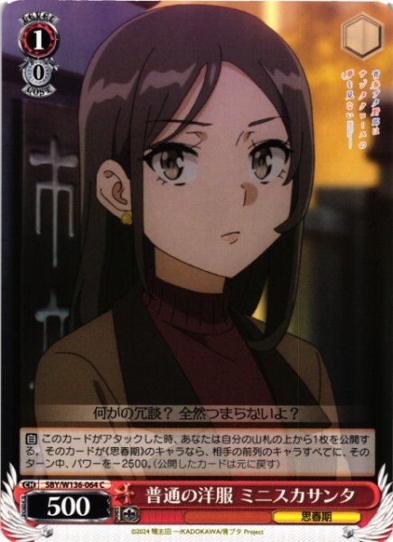 画像1: 【WS】普通の洋服 ミニスカサンタ【C】SBY/W136-064 (1)