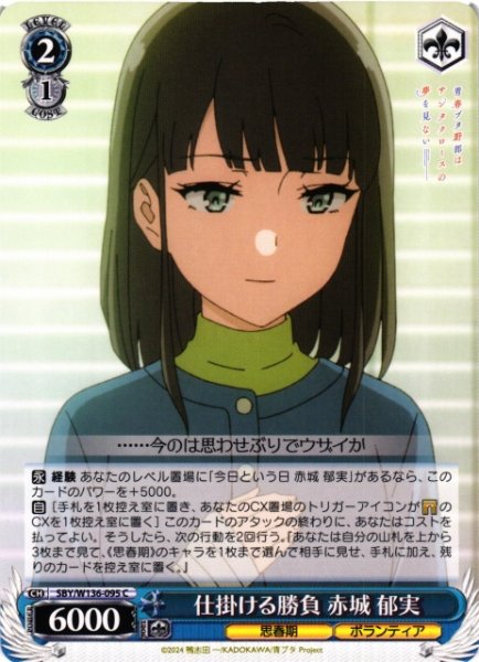 画像1: 【WS】仕掛ける勝負 赤城 郁実【C】SBY/W136-095 (1)