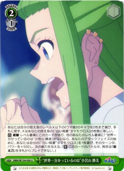 画像1: 【WS】“世界一分かっているのは”小宮山 勝美【U】UMA/W134-050 (1)