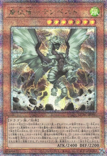 画像1: 《キズ特価品》【遊戯】嵐征竜-テンペスト【クォーターセンチュリーシークレット/効果】QCAC-JP080 (1)