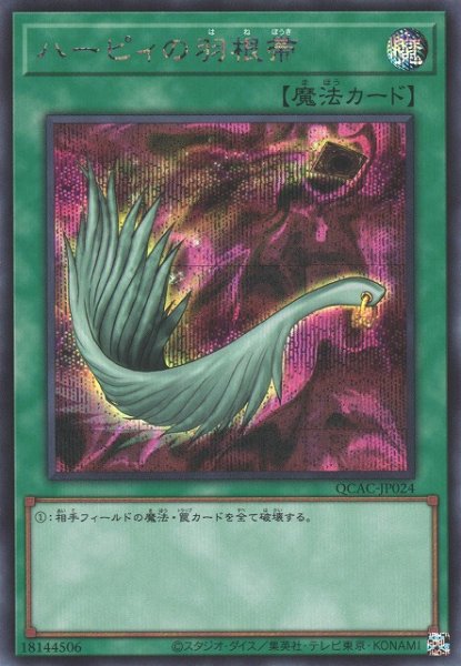 画像1: 【遊戯】ハーピィの羽根帚(通常イラスト)【シークレット/魔法】QCAC-JP024 (1)